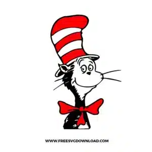 The Cat In The Hat Free SVG File
