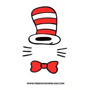 The Cat In The Hat Monogram Free SVG File