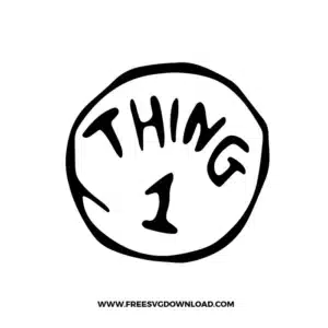 Thing 1 Free SVG File
