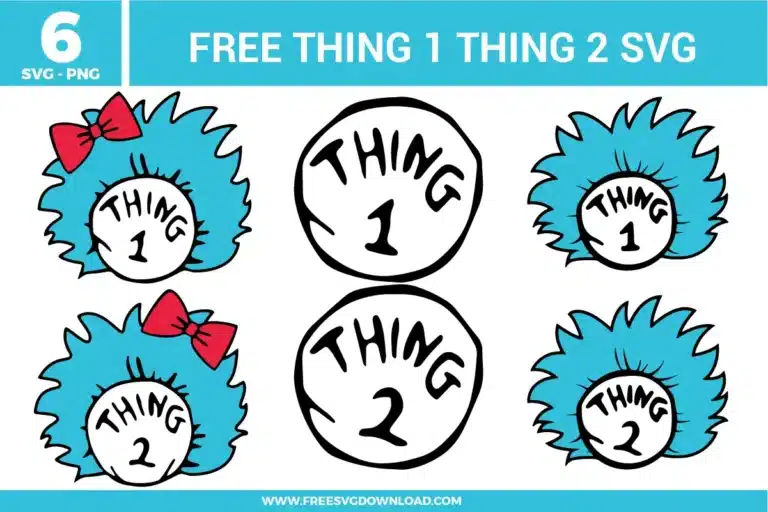 Thing 1 Thing 2 Free SVG Files