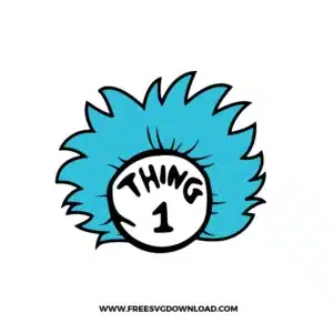 Thing 1 Hair Free SVG File