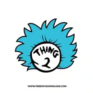 Thing 2 Hair Free SVG File