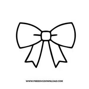 Bow Outline Free SVG File