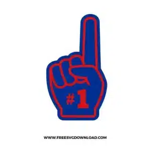 Buffalo Bills Foam Finger Free SVG File