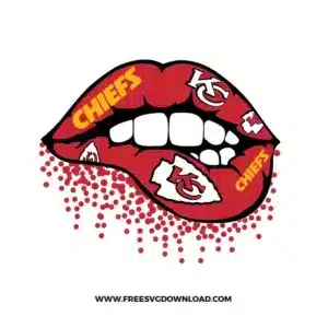 Chiefs Lips Free SVG File