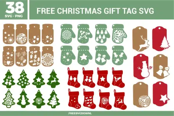 Red and white candy designs from the Peppermint SVG bundle, offered as free svg files for festive holiday sweet themes.