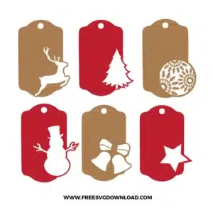 Christmas Gift Tag Free SVG File