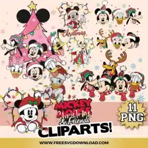 Mickey Friends Christmas Free Clipart