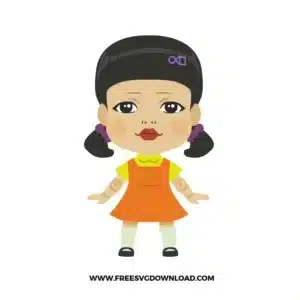 Squid Game Doll Free SVG File