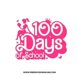 100 Days Of School Princess Free SVG File