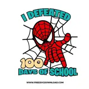 100 Days Of School Spiderman Free SVG File
