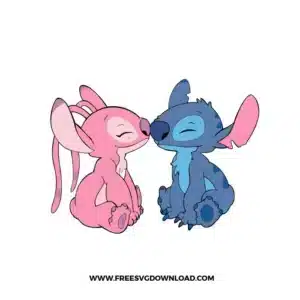 Angel Stitch Kiss Free SVG File