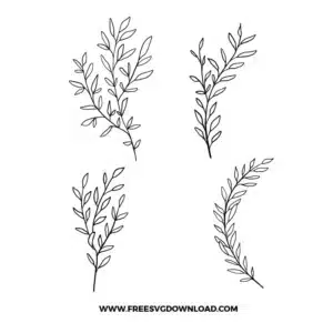 Branch Leaves Free SVG File