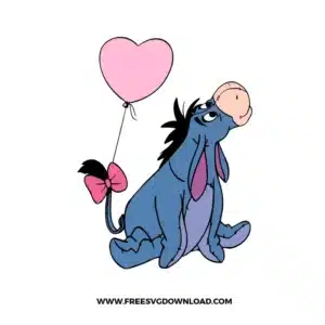 Eeyore Valentine Free SVG File