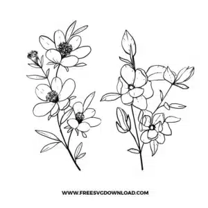Floral Flowers Free SVG File