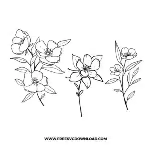 Floral Hawthorn Free SVG File