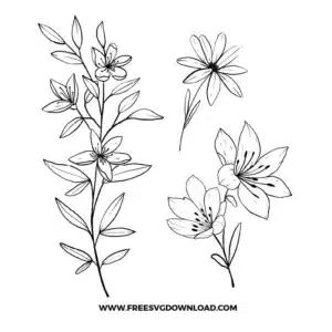 Floral Lilium Free SVG File