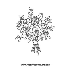 Flower Bouquet Free SVG File