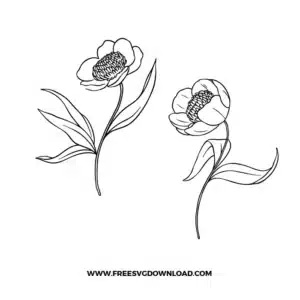Flower Outline Free SVG File