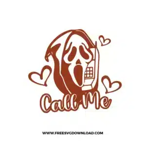 Ghostface Call Me Free SVG File