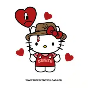 Hello Kitty Benito Free SVG File