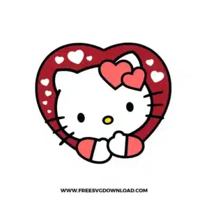 Hello Kitty Heart Free SVG File