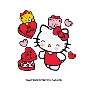 Hello Kitty Valentine Chocolate Free SVG File