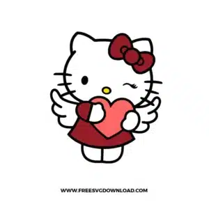 Hello Kitty Valentines Day Free SVG File