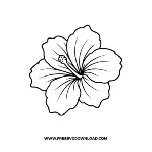 Flower Hibiscus Free SVG File
