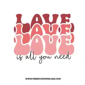 Love Love Love Free SVG File
