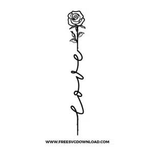 Rose Love Free SVG File