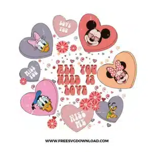 Mickey Clubhouse Valentines Free SVG File