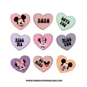 Mickey Conversation Heart Free SVG File