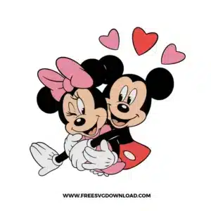 Mickey Minnie Valentines Free SVG File