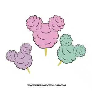 Mickey Mouse Cotton Candy Free SVG File