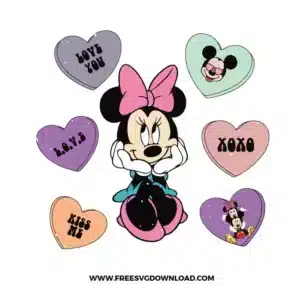 Minnie Candy Heart Free SVG File