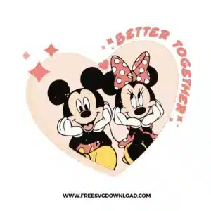 Minnie Mickey Better Together Free SVG File