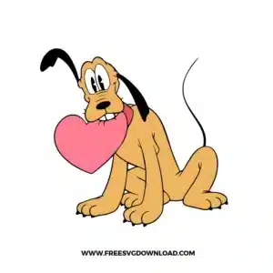 Pluto Valentines Free SVG File