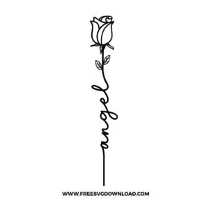 Rose Angel Free SVG File