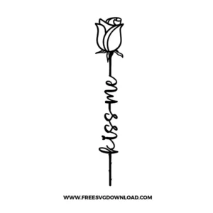 Rose Kiss Me Free SVG File