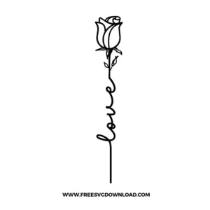 Rose Love Free SVG File