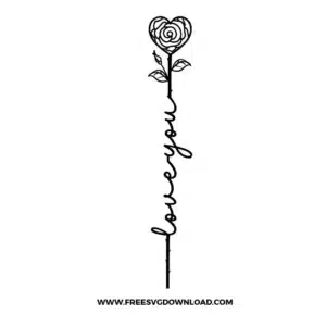 Rose Love You Free SVG File