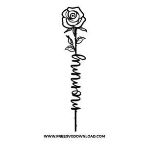 Rose Mommy Free SVG File