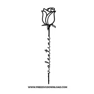 Rose Valentine Free SVG File