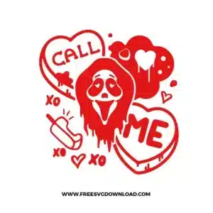 Scream Valentine Free SVG File