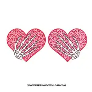 Valentine Skeleton Hand Free SVG File