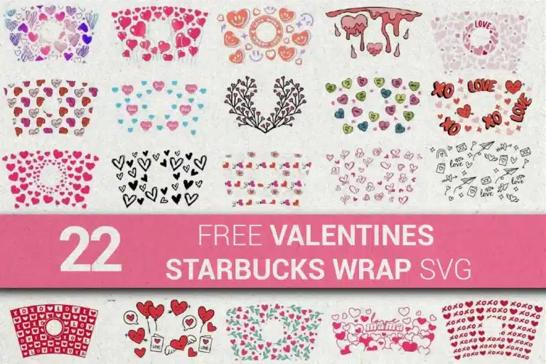 Free Valentines Starbucks Wrap SVG Blog