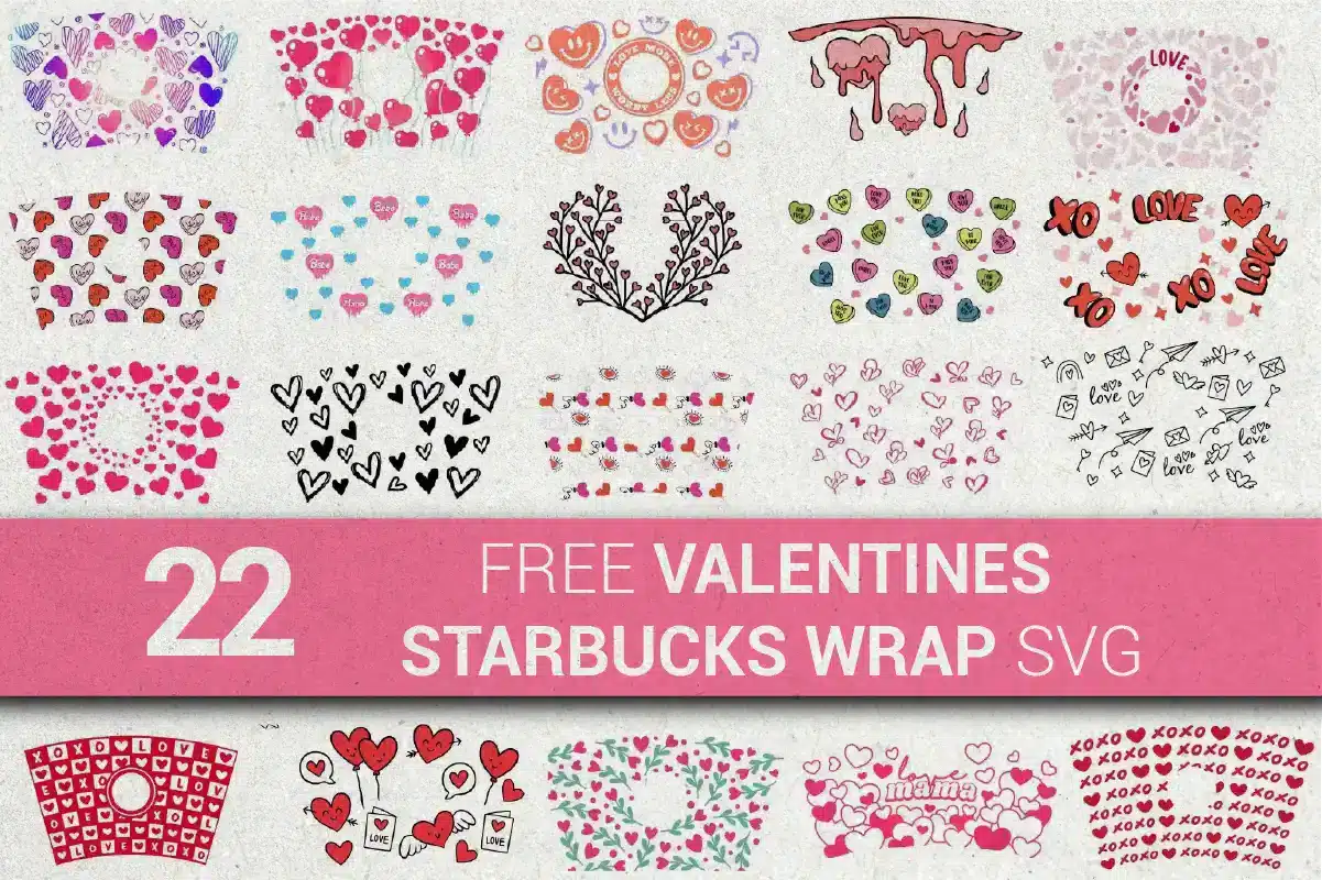 Free Valentines Starbucks Wrap SVG Blog