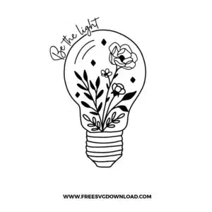 Wildflower Light Bulb Free SVG File