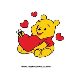 Winnie Heart Free SVG File